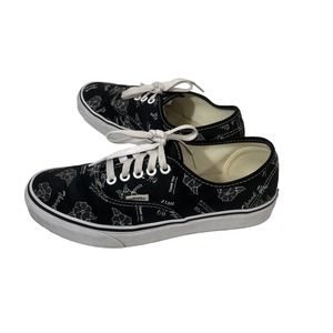 Vans Of The Wall Men's Size 7 Men / 8.5 women Black White Lace Up Comfort Casual